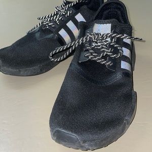 Black Adidas size 8.5, worn once or twice